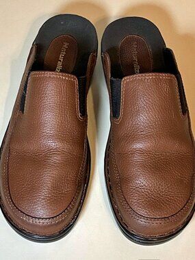Beautiful Naturalizer Women's Brown Leather Slip-On Shoes Clogs Mules Flats 8.5